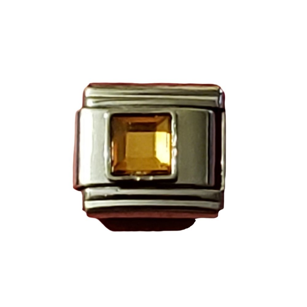 November Square 9mm charm for Italian Charm Bracelet, Unisex